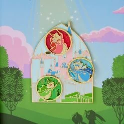 Loungefly Disney Sleeping Beauty Stained Glass Fairies 3" Limited Edition Collector Box Pin - *PREORDER* -Fashion T Shirt Shop 44B4CD2F 2040 4585 848F 2C161F1E8820