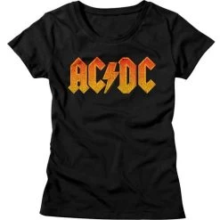 Junior's ACDC Distress Orange T-Shirt