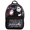 Bioworld Disney The Nightmare Before Christmas Jack And Sally Mix Block Backpack