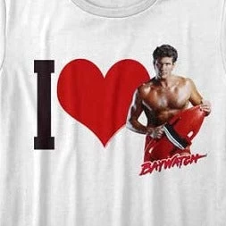 Junior's Baywatch Hearthoff T-Shirt 2 Junior's Baywatch Hearthoff T-Shirt - Image 2