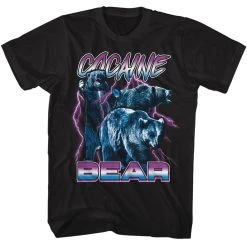 Cocaine Bear Purple Lightning T-Shirt