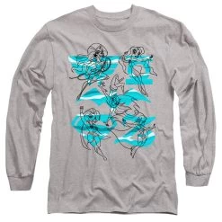 Men's DC Superhero Girls Line Art Group 2 Long Sleeve Tee