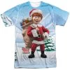 Men's Santa Claus Is Coming To Town Helpers Sublimated Tee