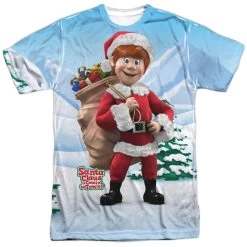 Men's Santa Claus Is Coming To Town Helpers Sublimated Tee
