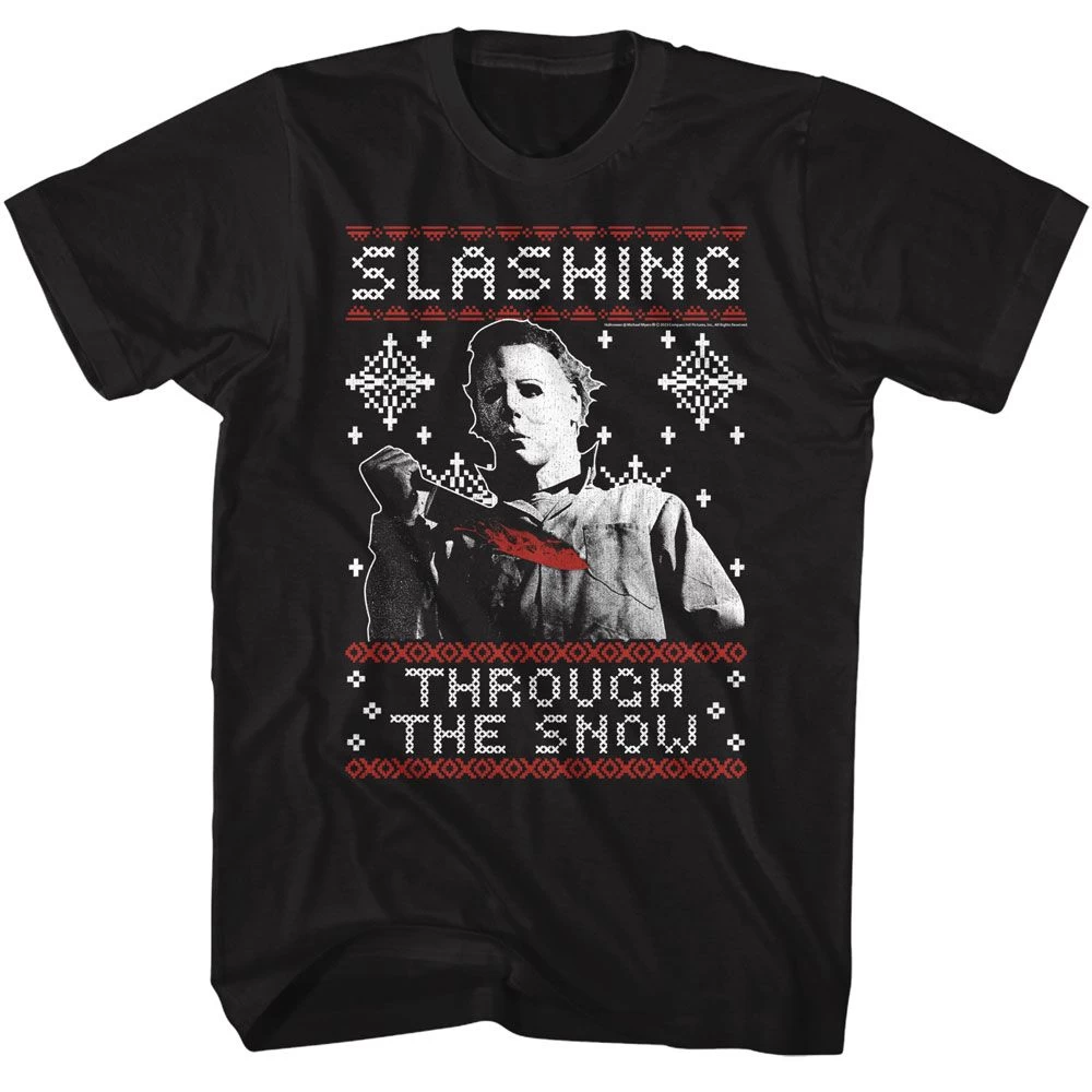 Halloween Slashing Thru The Snow T-Shirt 1 Halloween Slashing Thru The Snow T-Shirt