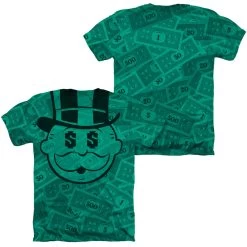 Men's Monopoly Money Sublimated Tee -Fashion T Shirt Shop HBRO177FB HAPC