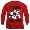 Men's Monopoly Trouble Follows Long Sleeve Tee