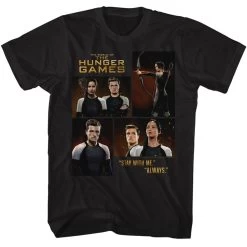 Hunger Games Katniss Peeta Four Photos T-Shirt
