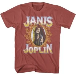 Janis Joplin Floral Frame T-Shirt