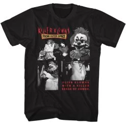 Killer Klowns Four B&W Photos T-Shirt