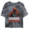 Junior's Marvel Deadpool One Bombard Tie-Dye Crop Top T-Shirt