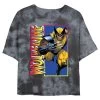 Junior's Marvel Classic Wolverine Bombard Tie-Dye Crop Top T-Shirt