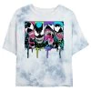 Junior's Marvel Neon Venom Bombard Tie-Dye Crop Top T-Shirt