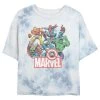 Junior's Marvel Heroes Of Today Bombard Tie-Dye Crop Top T-Shirt