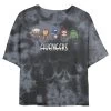Junior's Marvel Doodle Avengers Bombard Tie-Dye Crop Top T-Shirt