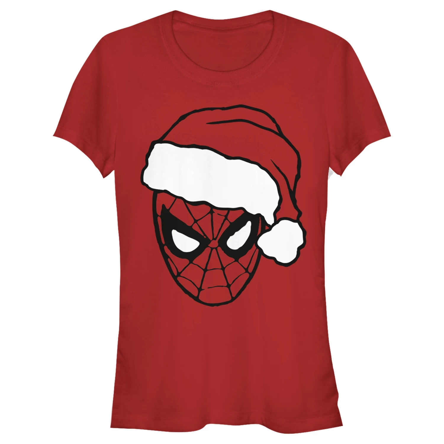 Junior's Marvel Christmas Spidey T-Shirt 1 Junior's Marvel Christmas Spidey T-Shirt