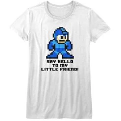 Junior's Mega Man Say Hello To My Little Friend Tee