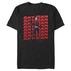 Men's Marvel Ant-Man And The Wasp Quantumania Ant-Man Text Wall T-Shirt
