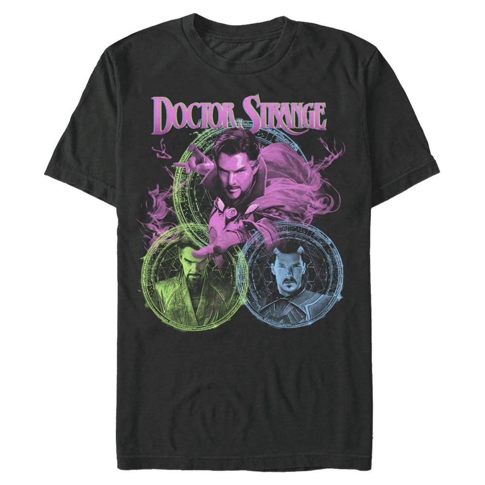 Men's Marvel Doctor Strange STRANGE TIMES THREE T-Shirt 1 Men's Marvel Doctor Strange STRANGE TIMES THREE T-Shirt