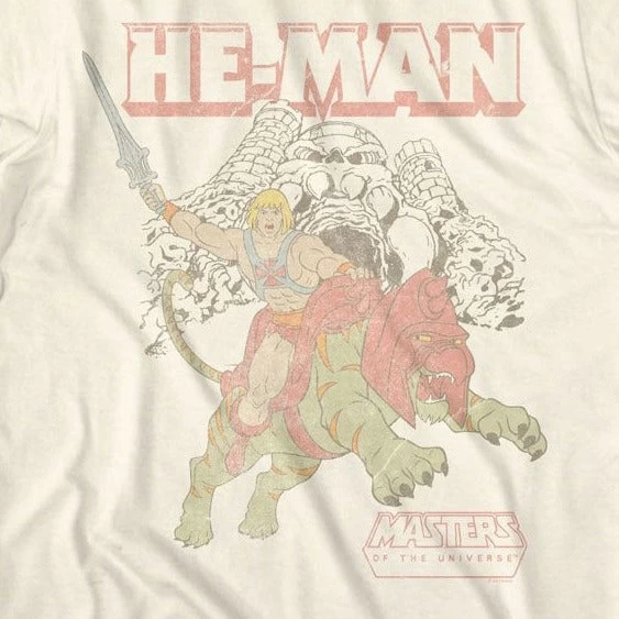 Masters Of The Universe He-Man And Battle Cat At Castle Grayskull T-Shirt 2 Masters Of The Universe He-Man And Battle Cat At Castle Grayskull T-Shirt - Image 2