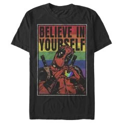 Men's Marvel Deadpool Deadpool Believe Rainbow T-Shirt