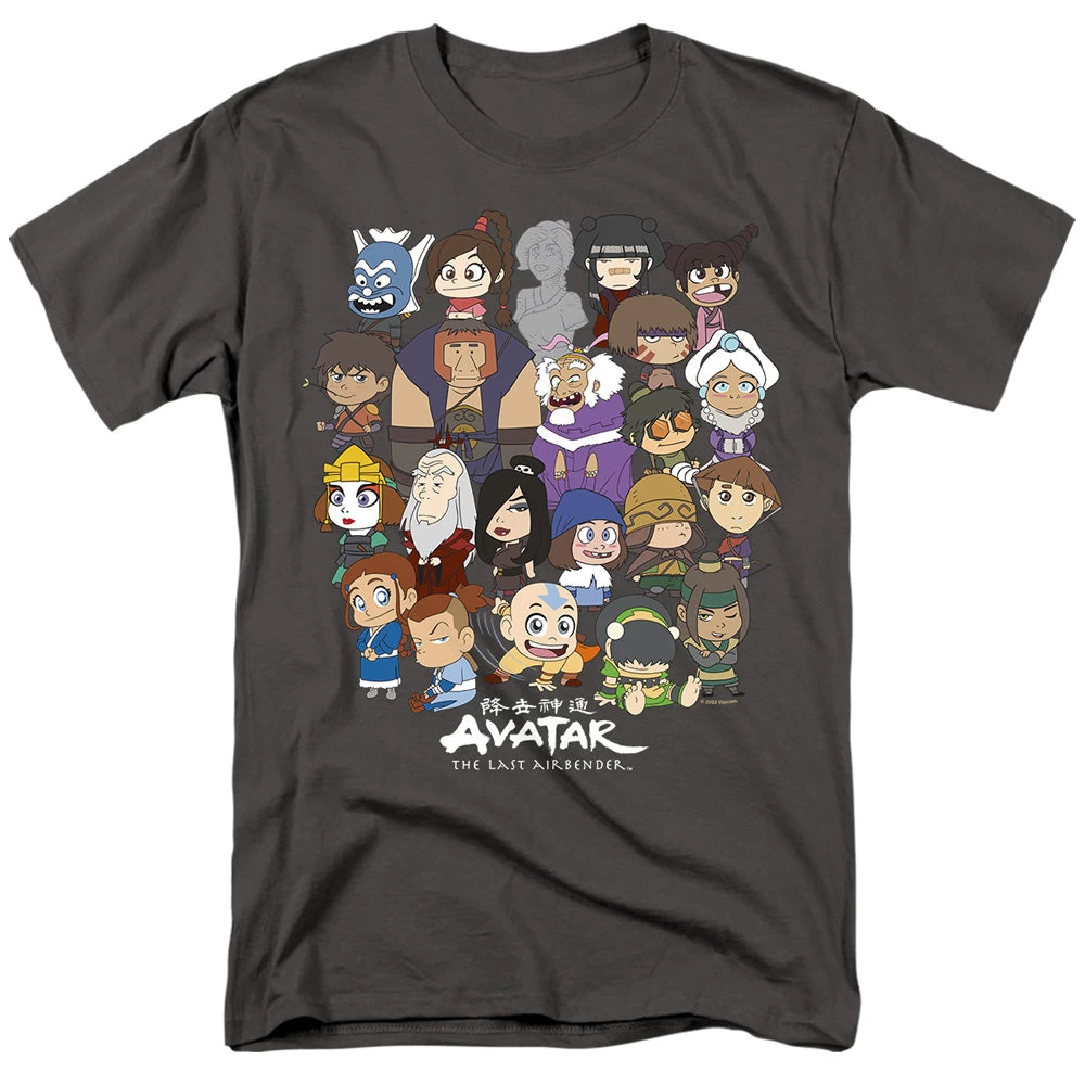 Avatar The Last Airbender Chibi Group T-Shirt 1 Avatar The Last Airbender Chibi Group T-Shirt