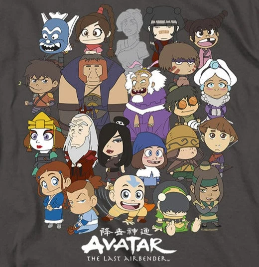 Avatar The Last Airbender Chibi Group T-Shirt 2 Avatar The Last Airbender Chibi Group T-Shirt - Image 2