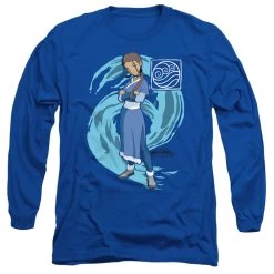 Avatar The Last Air Bender Katara Water Wave Long Sleeve Tee