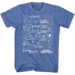Men's The Real Ghostbusters Blueprints Tee