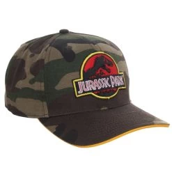 Bioworld Jurassic Park Camo Pre-Curved Snapback Hat -Fashion T Shirt Shop SB806QJPA 3