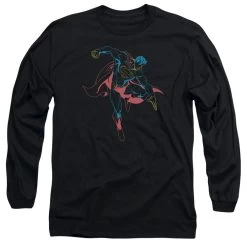 Men's DC Comics Superman Neon Superman Long Sleeve Tee