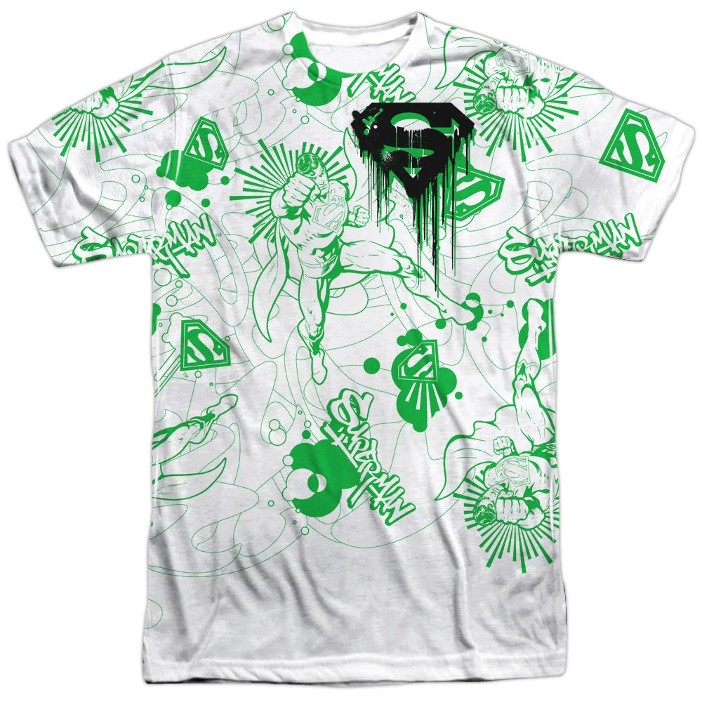 Men's DC Comics Superman In Your Face Sublimated Tee 1 Men's DC Comics Superman In Your Face Sublimated Tee