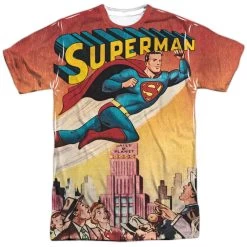 Men's DC Comics Superman City Flying Sublimated Tee