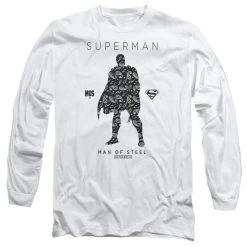 Men's DC Comics Superman Paisley Silhouette Long Sleeve Tee
