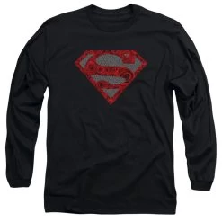 Men's DC Comics Superman Elephant Rose Shield Long Sleeve Tee