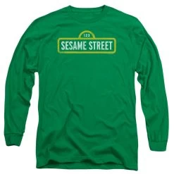 Men's Sesame Street Rough Logo Long Sleeve Tee