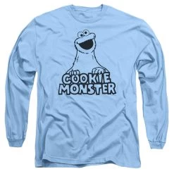 Men's Sesame Street Vintage Cookie Monster Long Sleeve Tee