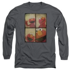 Men's Sesame Street Photo Booth Elmo Long Sleeve Tee