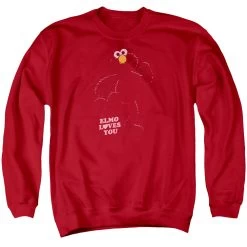 Men's Sesame Street Elmo Loves You Sweatshirt