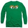 Men's Sesame Street Oscar Face Long Sleeve Tee