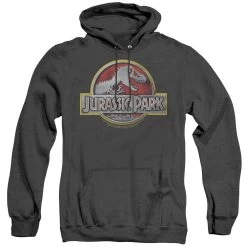 Men's Jurassic Park Logo Heather Pullover Hoodie