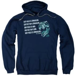 Men's Jurassic Park God Creates Dinosaurs Pullover Hoodie