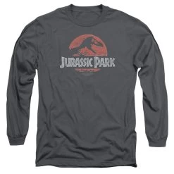 Men's Jurassic Park Faded Logo Long Sleeve Tee