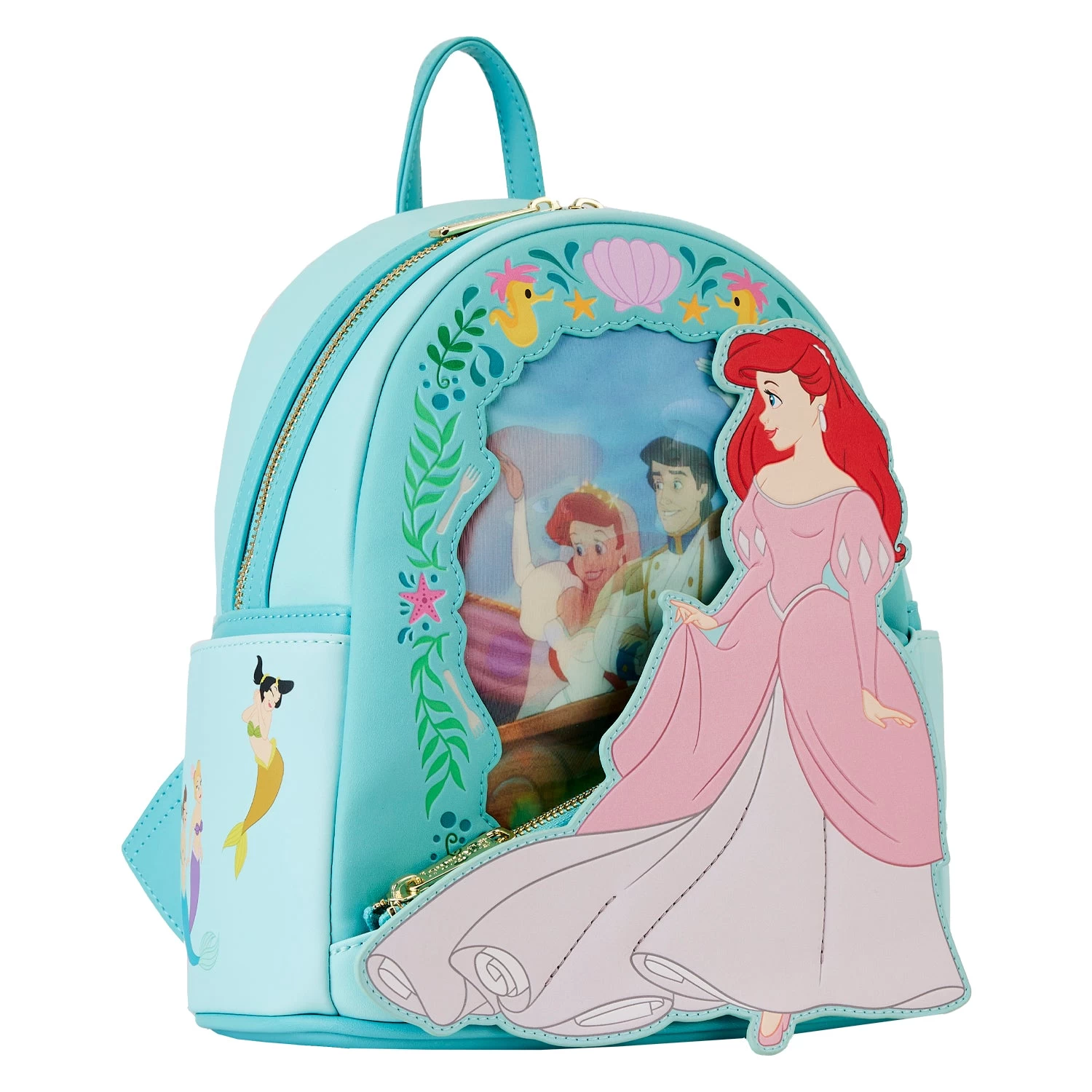 Loungefly Disney Little Mermaid Princess Lenticular Mini Backpack 2 Loungefly Disney Little Mermaid Princess Lenticular Mini Backpack - Image 2