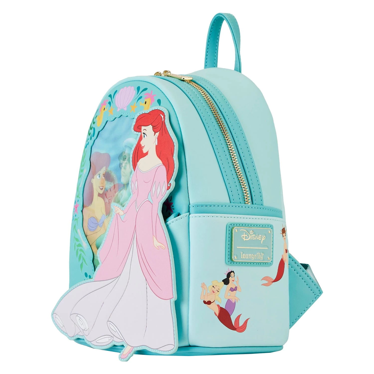 Loungefly Disney Little Mermaid Princess Lenticular Mini Backpack 3 Loungefly Disney Little Mermaid Princess Lenticular Mini Backpack - Image 3