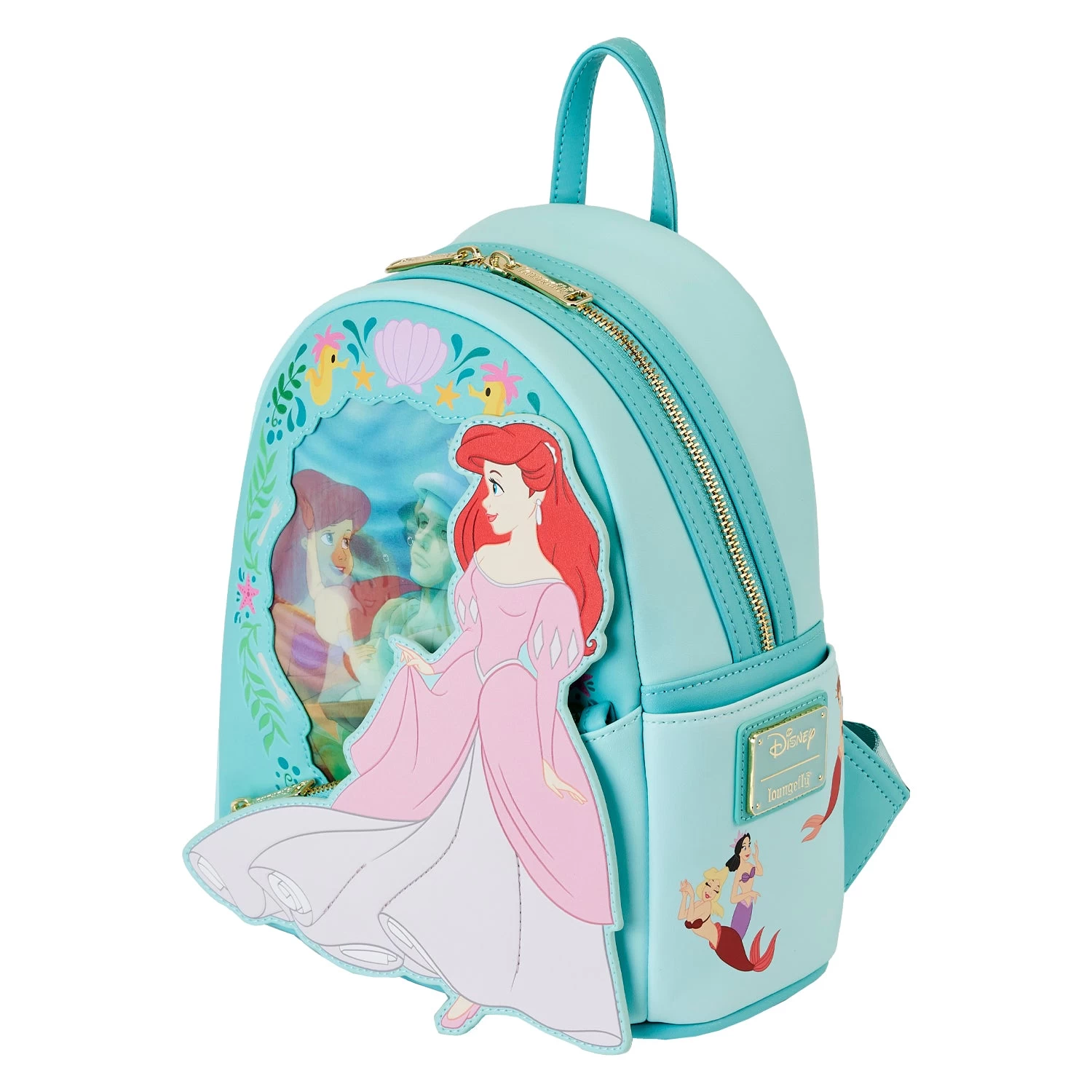 Loungefly Disney Little Mermaid Princess Lenticular Mini Backpack 4 Loungefly Disney Little Mermaid Princess Lenticular Mini Backpack - Image 4