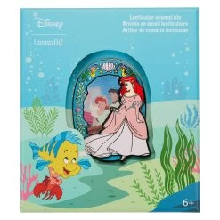 Loungefly Disney Little Mermaid Princess Lenticular 3" Limited Edition Collector Box Pin