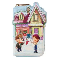 Loungefly Disney Pixar Up House Christmas Lights Zip Wallet
