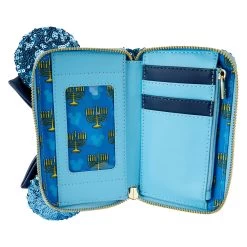 Loungefly Disney Minnie Hanukkah Menorah Zip Wallet -Fashion T Shirt Shop WDWA2889 LFDISNEYMINNIEHANUKKAHMENORAHZIPAROUNDWALLET4093INSIDE