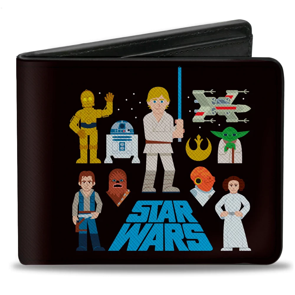 Star Wars Classic Characters And Icons Collage Bi-Fold Wallet